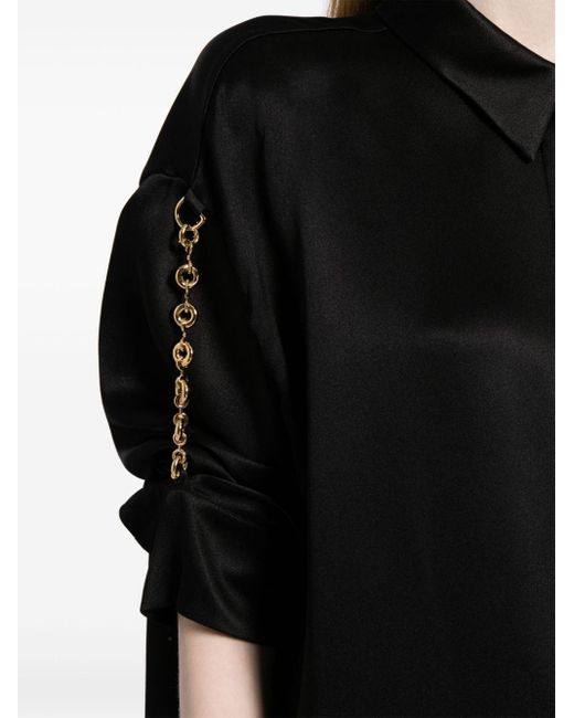 Loewe Black Short-sleeve Silk Shirt