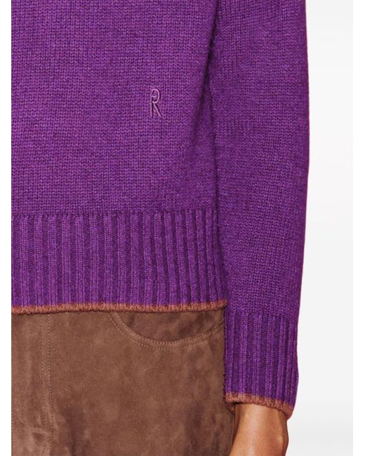 Rosetta Getty Purple X Violet Getty Wool-cashmere Jumper
