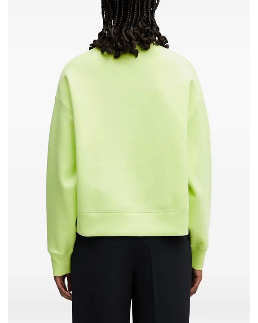 Lacoste Yellow Logo-Patch Long-Sleeve Sweatshirt