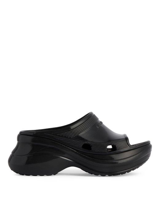Balenciaga X Crocs Pool Slide Sandals in Brown Lyst