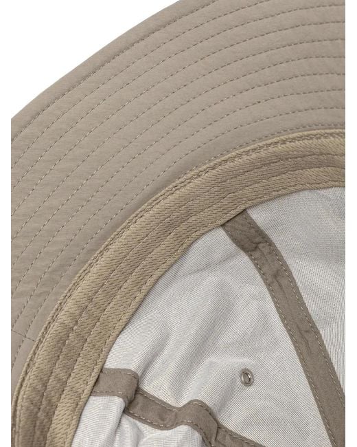Kangol Gray Logo-Patch Drawstring Bucket Hat for men