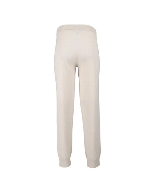 Kangra White Seamless Drawstring Track Pants
