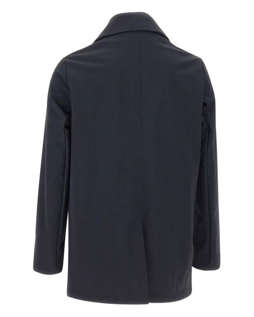Rrd Blue Double-Breasted Peacoat Jacket for men