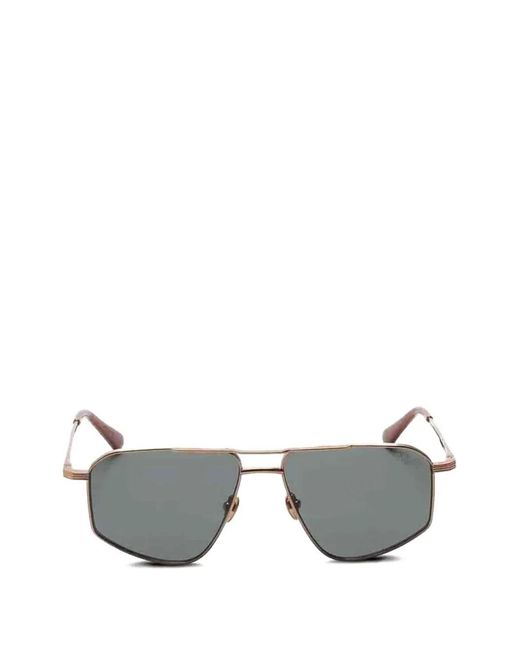G.O.D Eyewear Gray Geometric-Frame Sunglasses