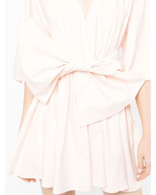 Vestido corto con detalle de nudo Acler de color Natural