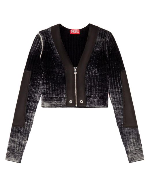 DIESEL Black M-Asera Cropped Cardigan