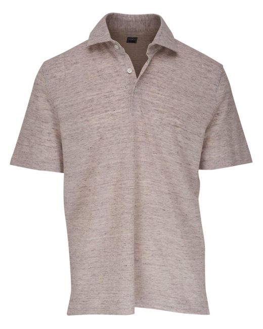 Fedeli Natural Zero Mélange-effect Polo Shirt for men