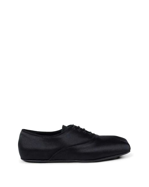 Ann Demeulemeester White Tavis Satin Oxford Shoes