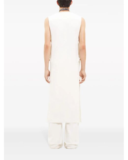 Courreges White Multiple-Buckle Denim Dress
