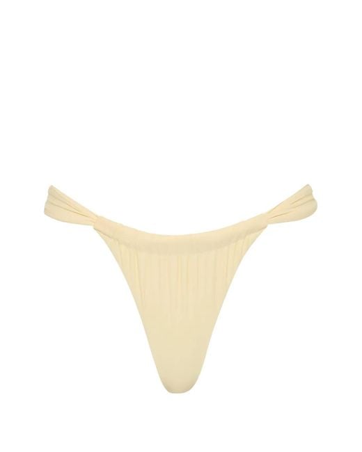 Faithfull The Brand White Twisted Bottom Beachwear