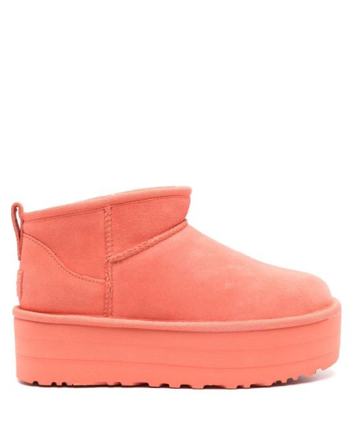 Suede platform boots Ugg de color Pink