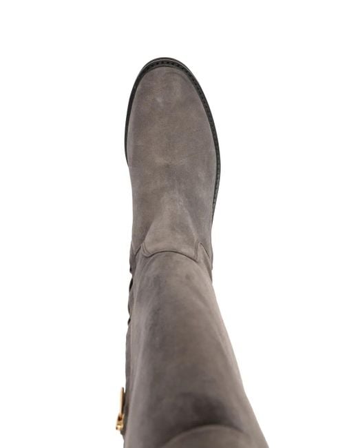 Doucal's Brown Wildleder-Stiefel Mit Schnalle