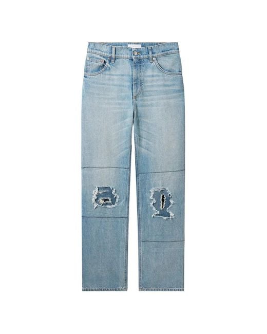 Stella McCartney Blue Distressed Patchwork Jeans