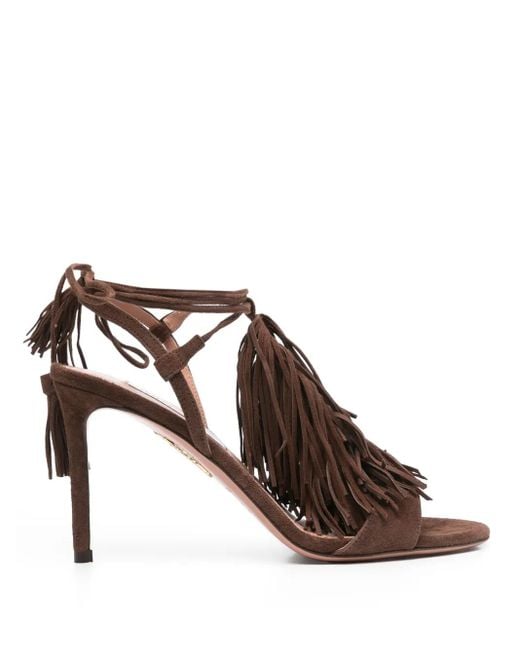 Aquazzura Brown Gytane Sandal 85 Shoes