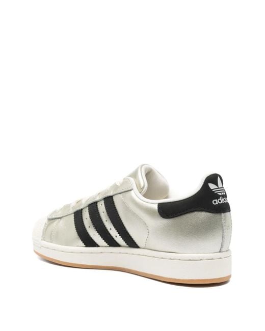 Adidas Originals White Superstar Ii 3-Stripe Sneakers