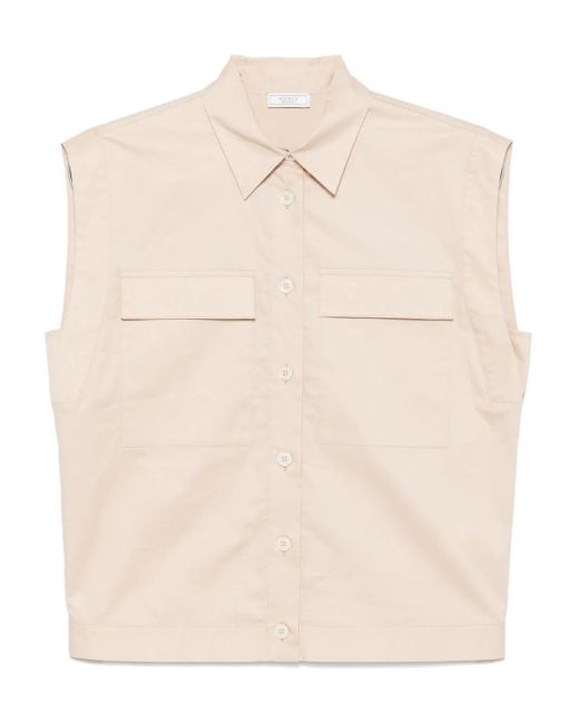 Camisa de popelina Peserico de color Natural