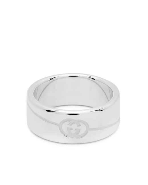 Gucci Ring Mit Verschlungenem Gg in Metallic für Herren