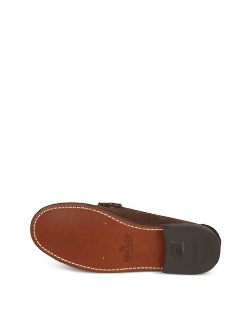 Sebago Brown Suede Loafers for men