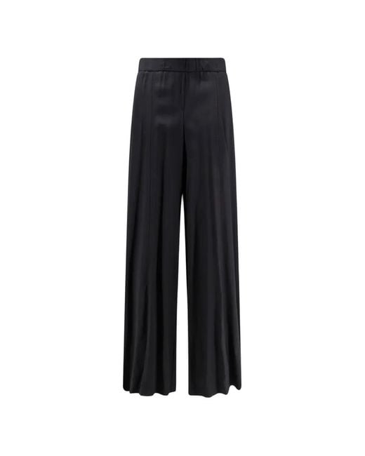 Nude Black Wide-Leg Trousers