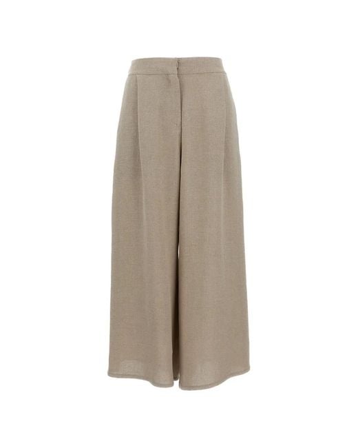 Dusan Natural Elasticated Palazzo Pants