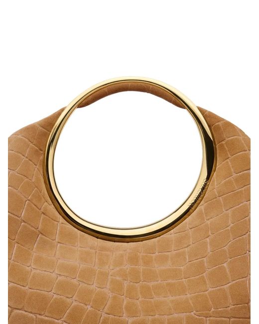 Jacquemus Brown The Calinou Crocodile-Effect Ring-Handle Tote Bag