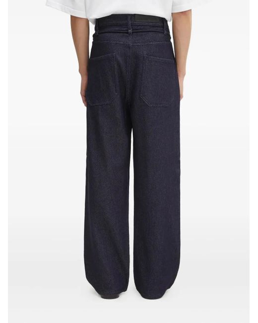 DARKPARK Blue Drawstring Pearl-Embellished Jeans for men