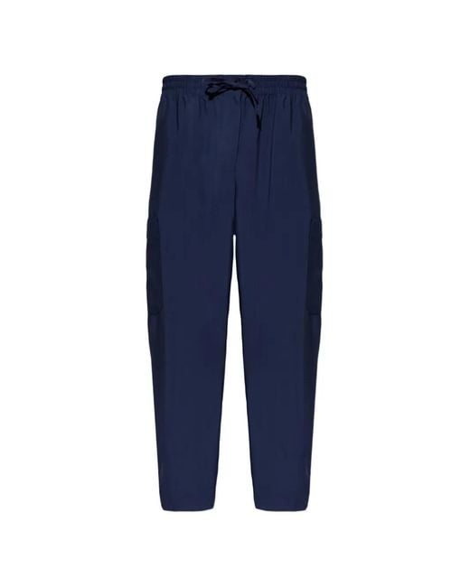 KENZO Blue Drawstring Pocket Trousers for men