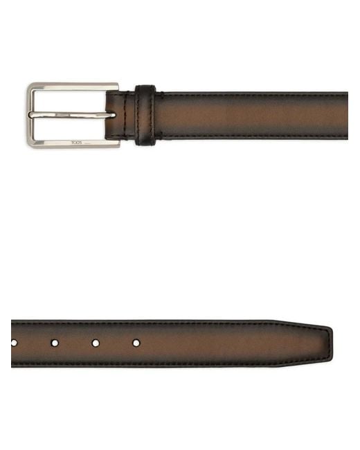 Tod's Brown Two-Tone Belt for men