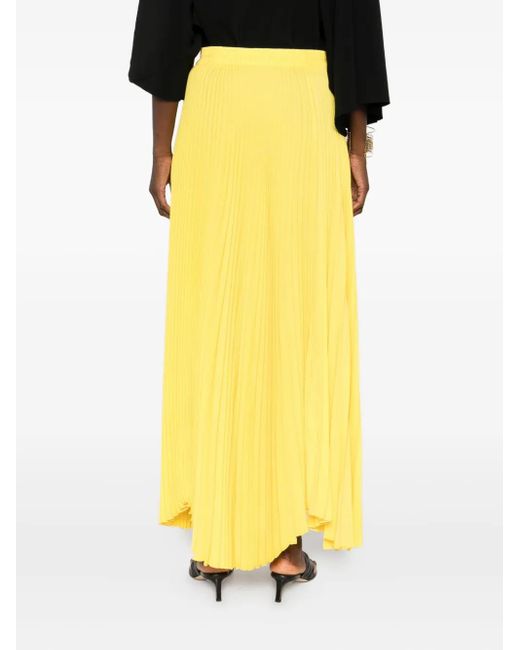 Styland Yellow Pleated Maxi Skirt
