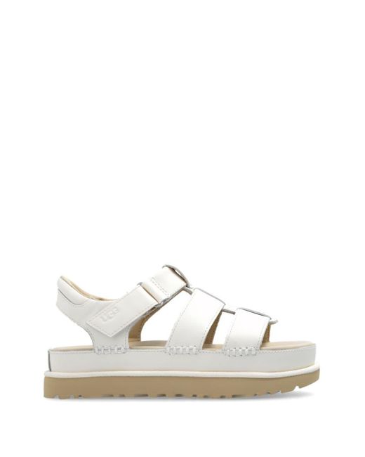 Ugg White Goldenstar Strap Flatform Sandals