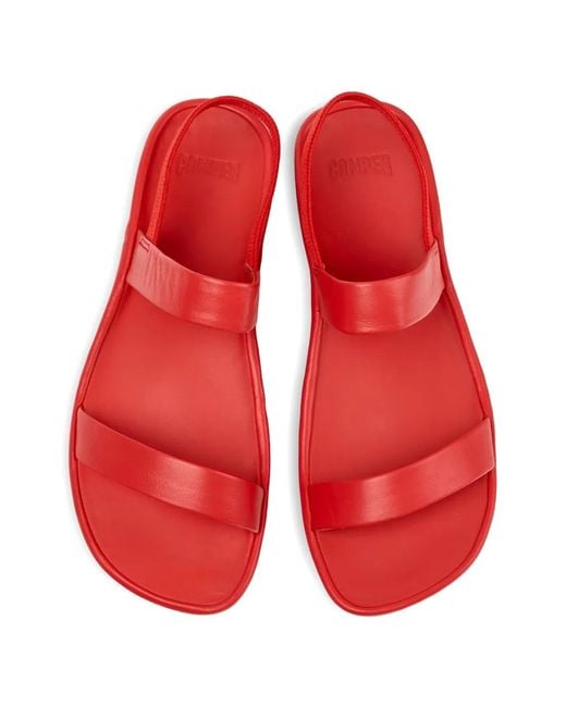 Camper Red Right Isla Elastic Strap Sandals