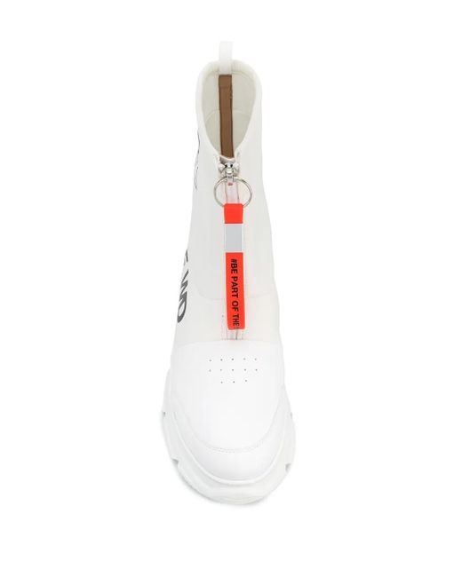 F_WD White Ankle Boots