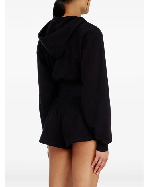 DIESEL Black Cropped Hoodie