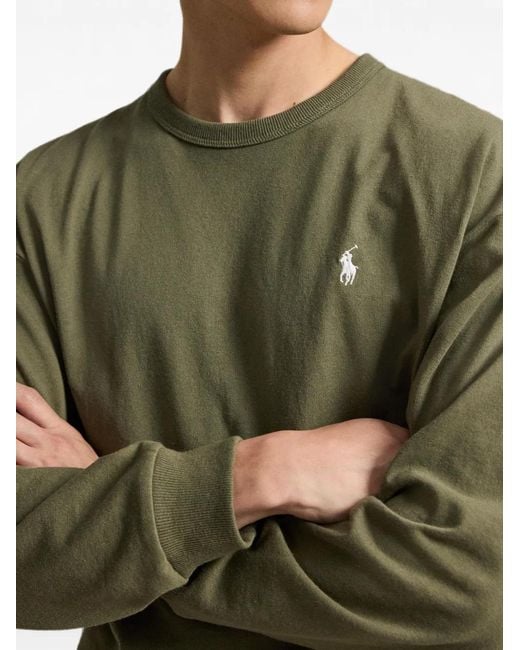 Polo Ralph Lauren Green Relaxed Fit Jersey Long-Sleeve T-Shirt for men