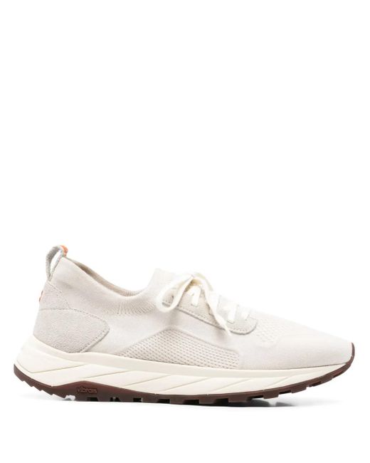 Henderson White Knitted-Upper Sneakers for men