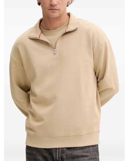 Sweat À Col Montant Zippé HUGO pour homme en coloris Natural