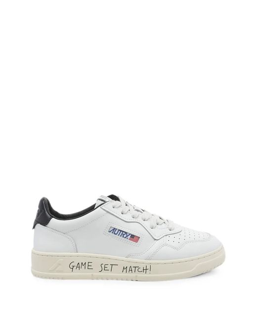 Autry White Medalist Low Sneakers for men