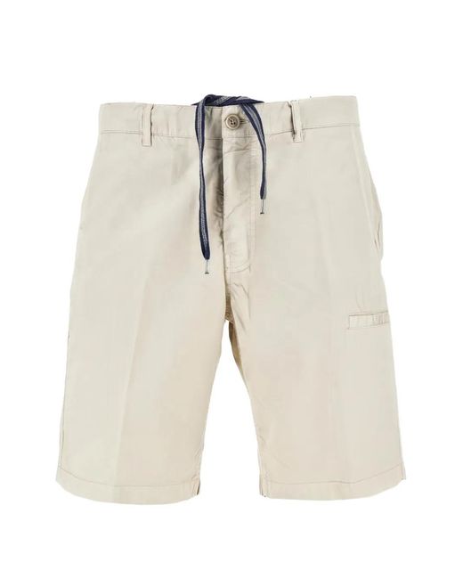 Aspesi White Drawstring Bermuda Shorts for men