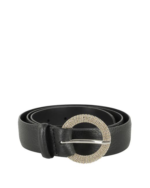 Orciani Black Leather Belt