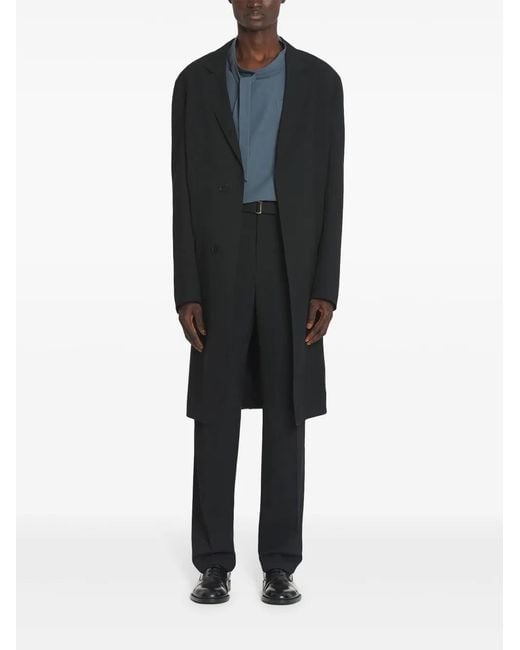 Lanvin Blue Tie-Neck Top for men