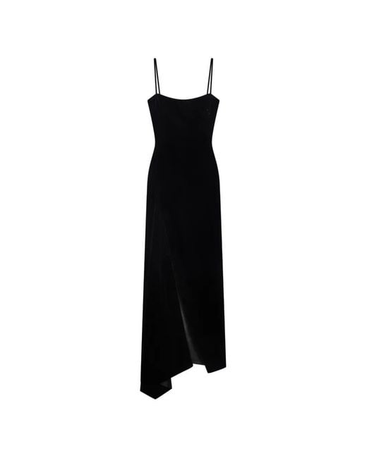 Givenchy Black Sliced Long Slashed Dress