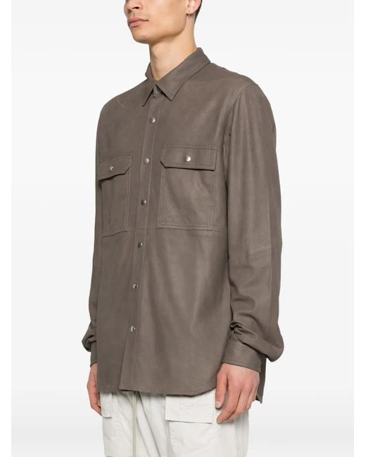 Rick Owens Brown Patch-Pocket Jacket for men