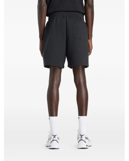 New Balance Black Fleece Logo Shorts for men