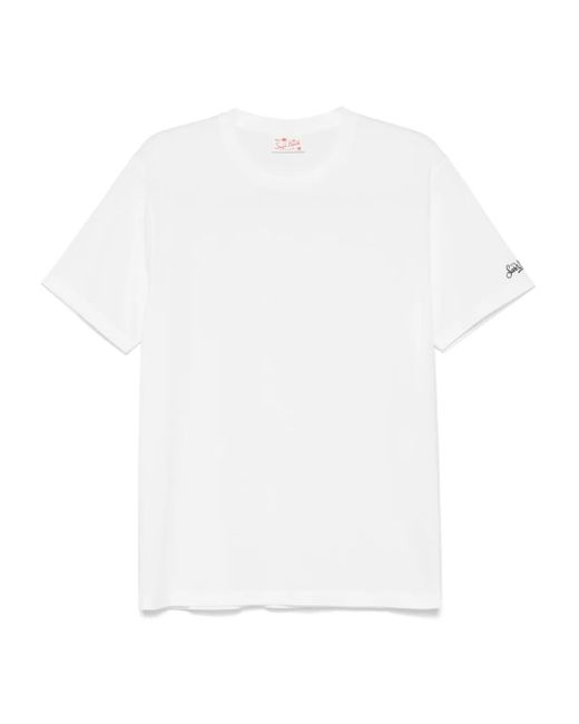 Mc2 Saint Barth White T-Shirt With Short Sleeves for men