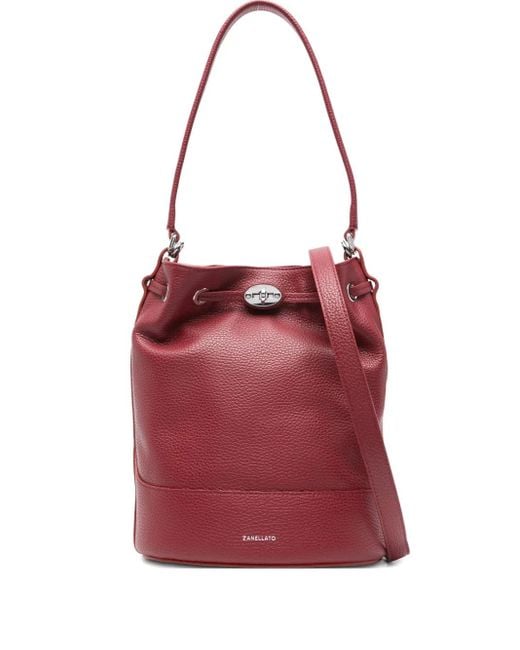 Zanellato Red Small Monda' Tote Bag