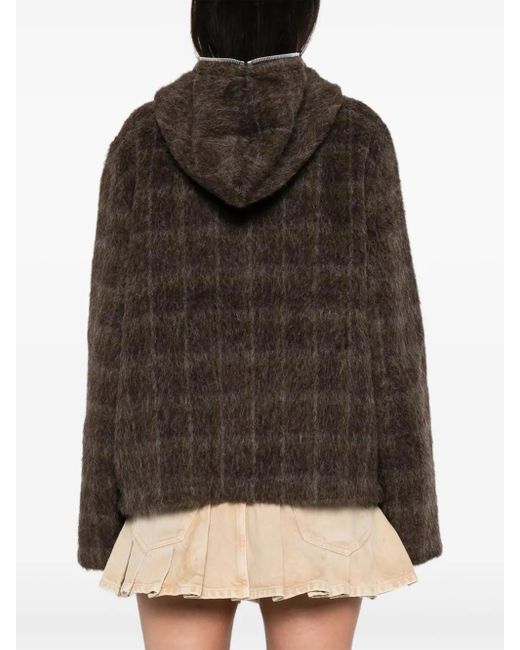 Giacca Con Cappuccio A Quadri di Our Legacy in Brown