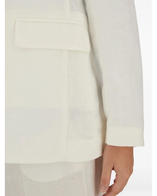 Herno Linnen Blazer in het White