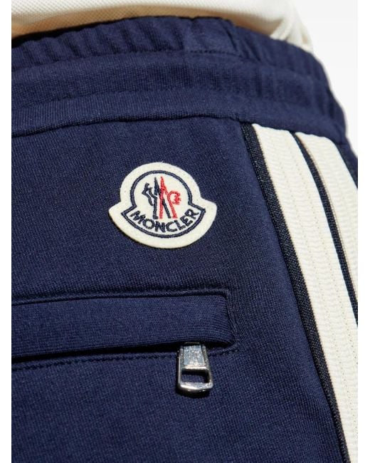 メンズ Moncler ストライプ トラックパンツ Blue