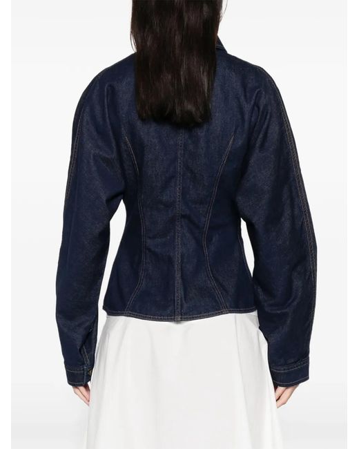 Agolde Devon Blouse Met Knopen in het Blue
