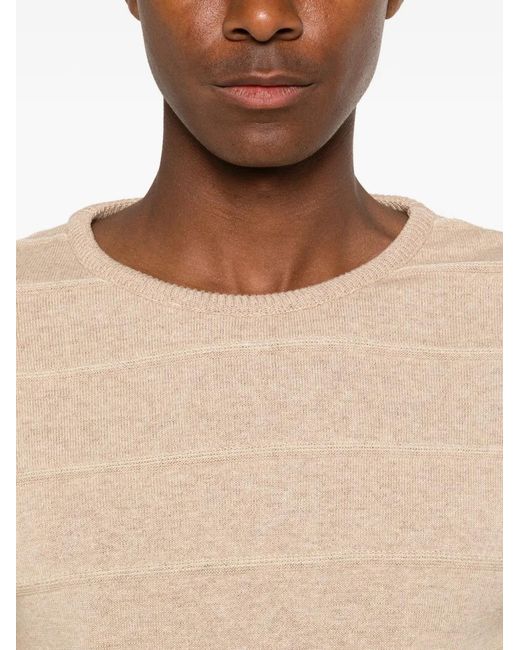 Imperial White T-Shirt À Rayures Horizontales for men